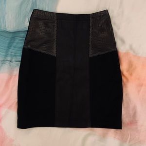 Veda Leather Skirt with Mesh Panels Sz XS